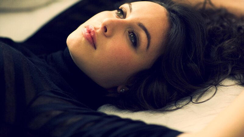 Woman Lying on Back — Black, Calm, Photograph, Black Shirt