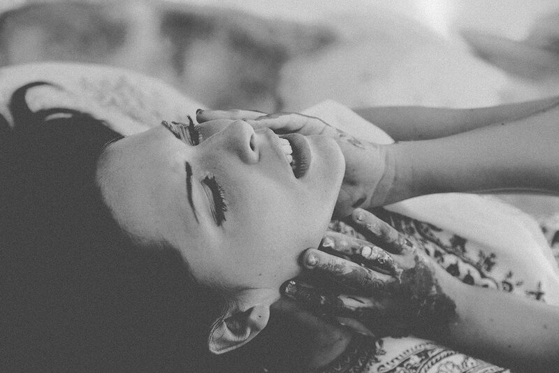 Woman Lying on Back — Black, Dramatic, Photograph, Hands, Face