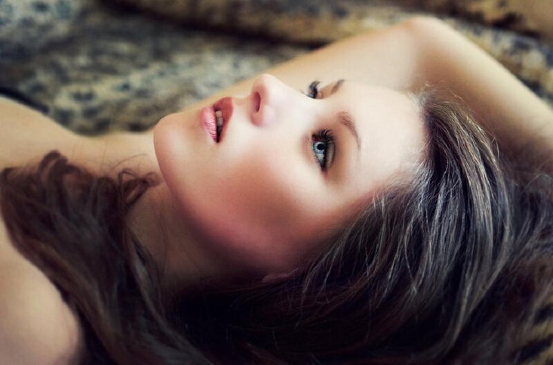 Woman Lying on Back — Brown, Calm, Photograph, Hair, Bed