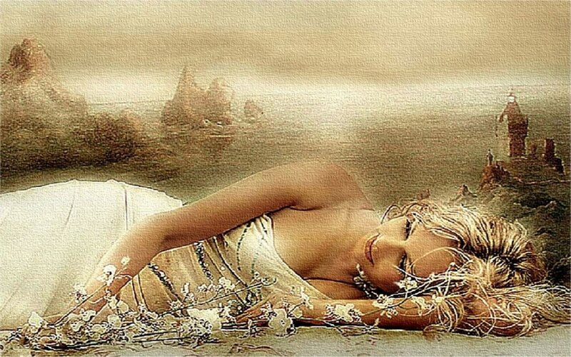 woman lying on beach