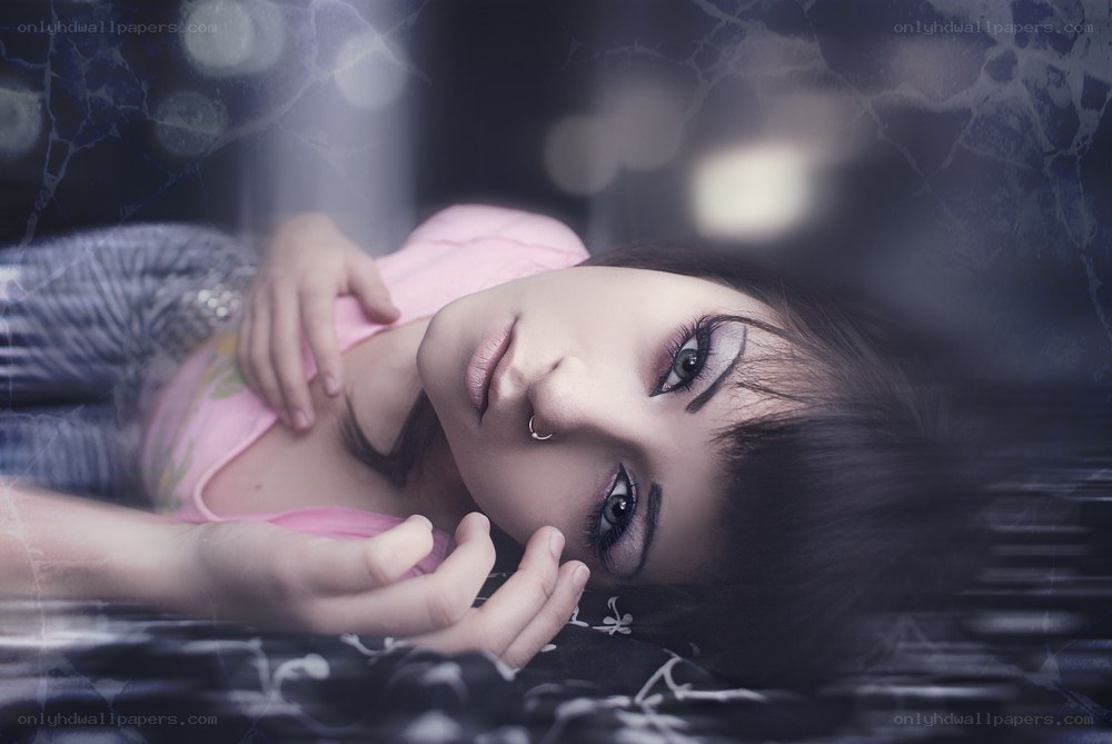 woman lying on bed