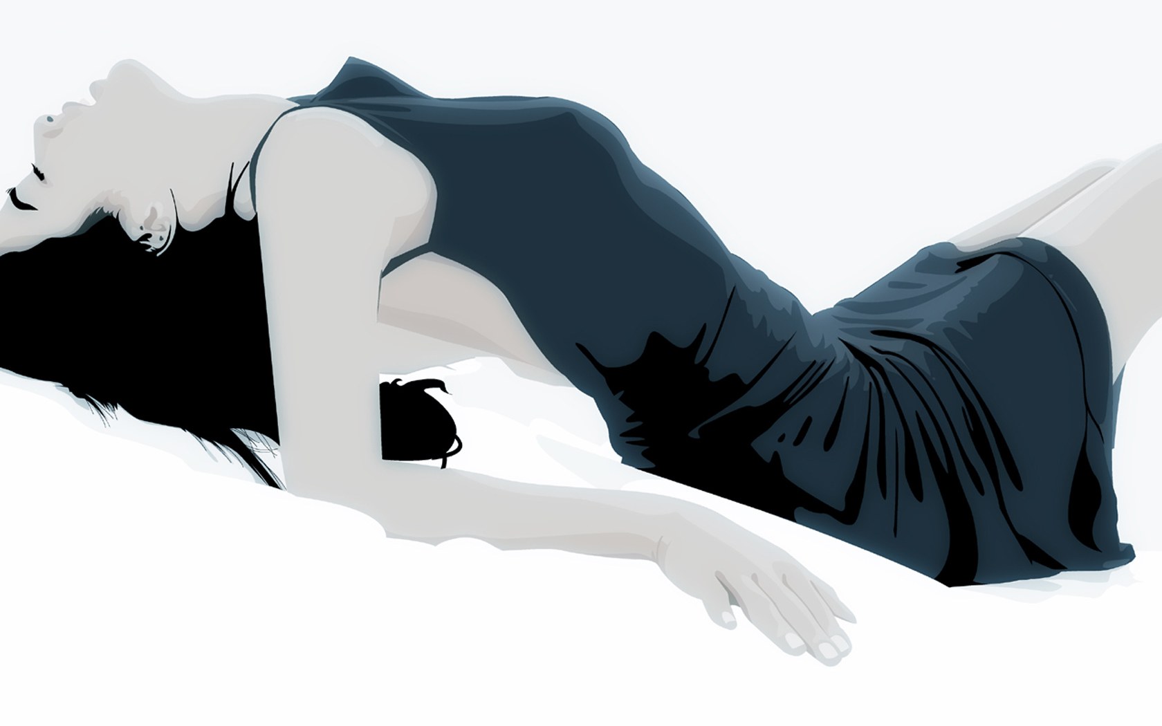 woman lying on bed
