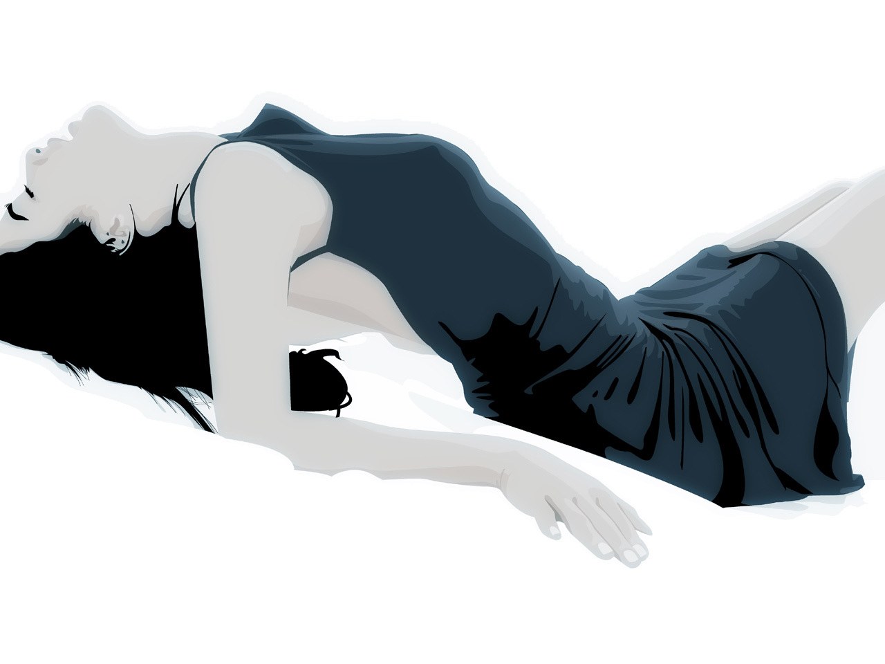 woman lying on bed