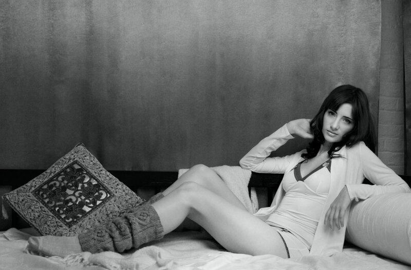 Woman Lying on Bed — Black, Calm, Photograph, Pillow, Socks