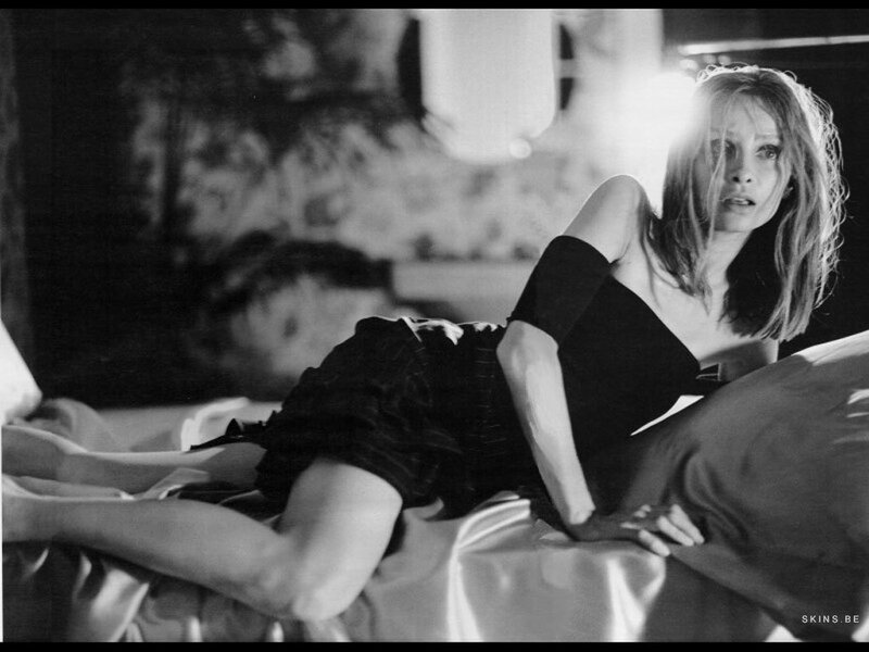 Woman Lying on Bed — Black, Dramatic, Night