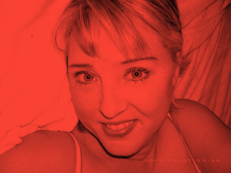 Woman Lying on Bed — Red, Intimate