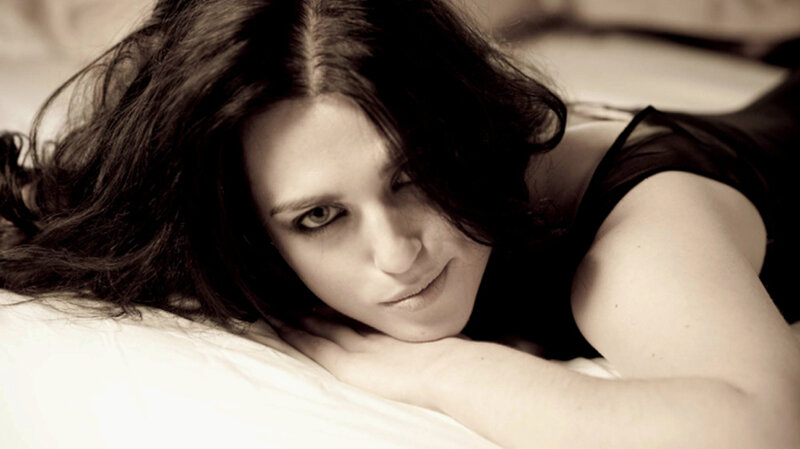 Woman Lying on Bed — Sepia