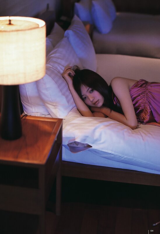 Woman Lying on Bed — White, Calm, Night, Photograph, Lamp, Pillow