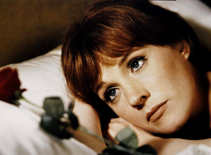 Woman Lying on Bed — White, Contemplative