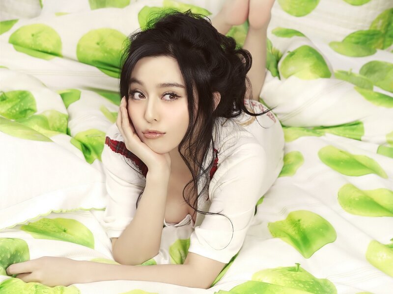 Woman Lying on Bed — White, Relaxed, Photograph, Pillow, Hand, Green