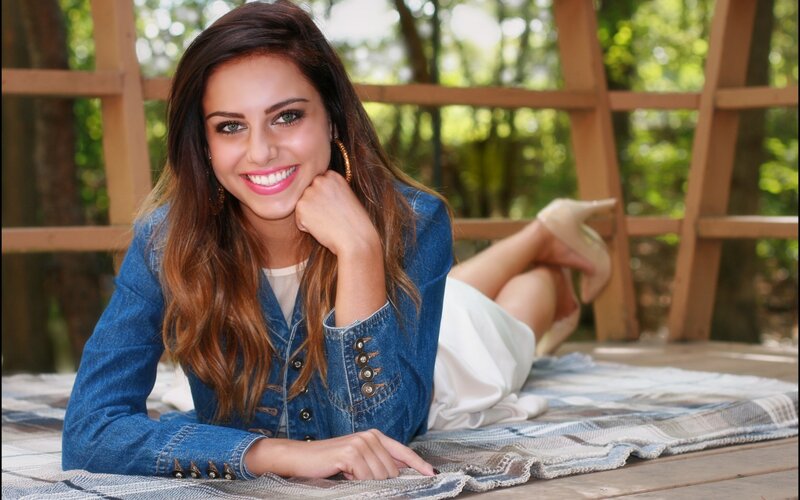 Woman Lying on Blanket — Blue, Relaxed, Afternoon, Photograph, Wooden Deck
