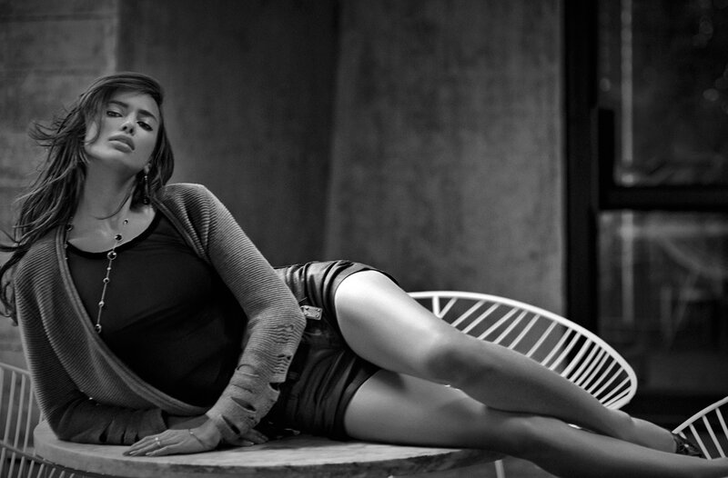 Woman Lying on Chair — Black