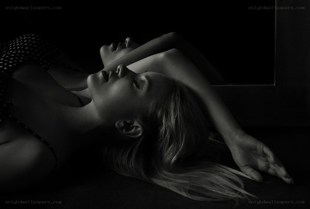 woman lying on floor