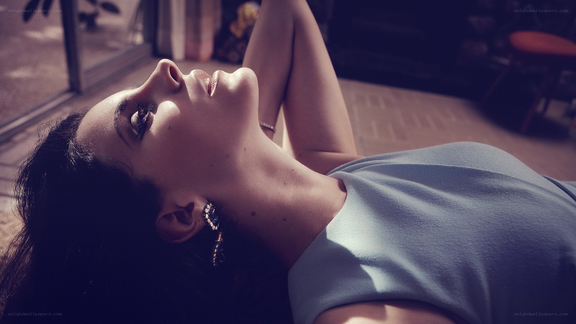 woman lying on floor
