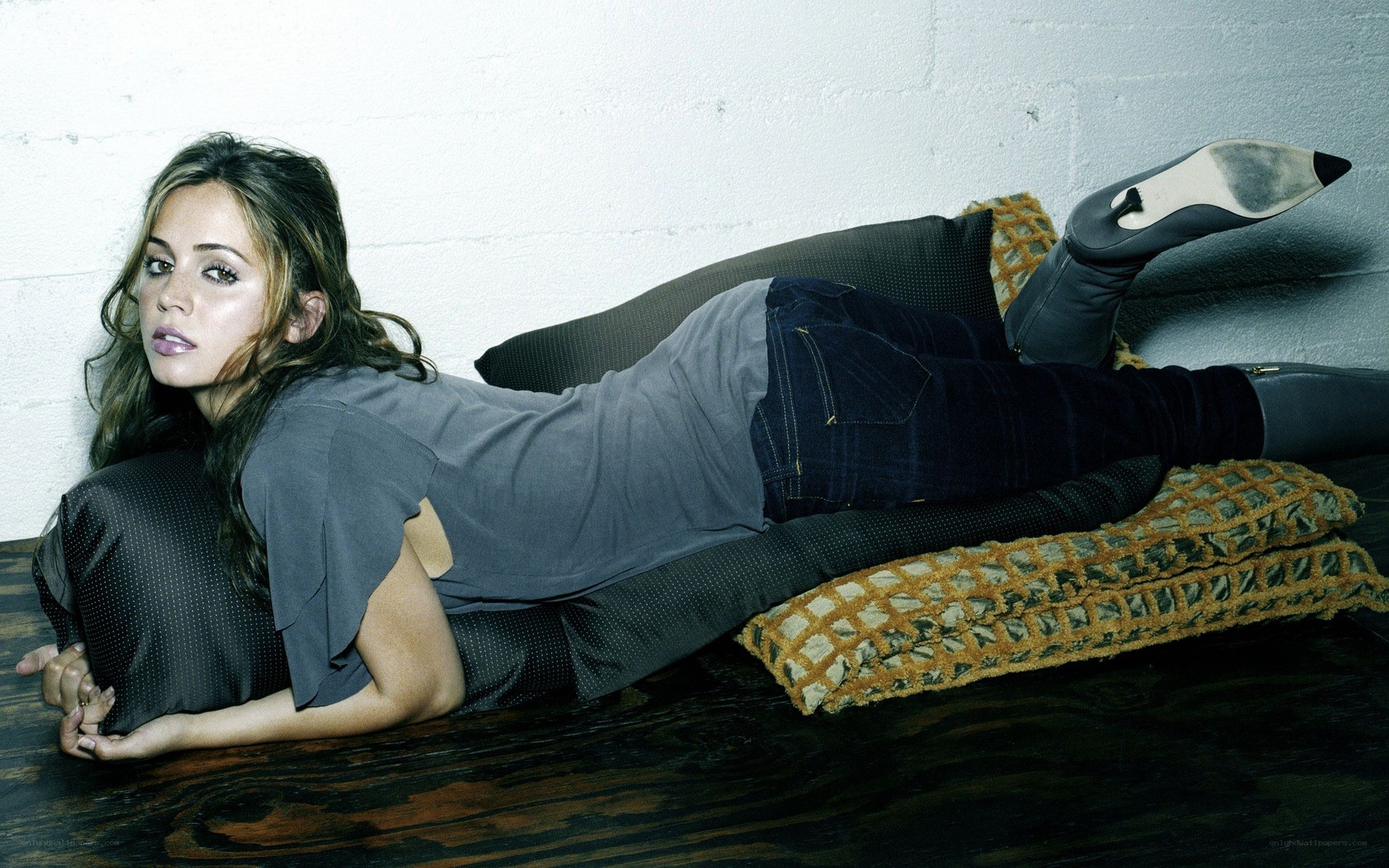 woman lying on floor