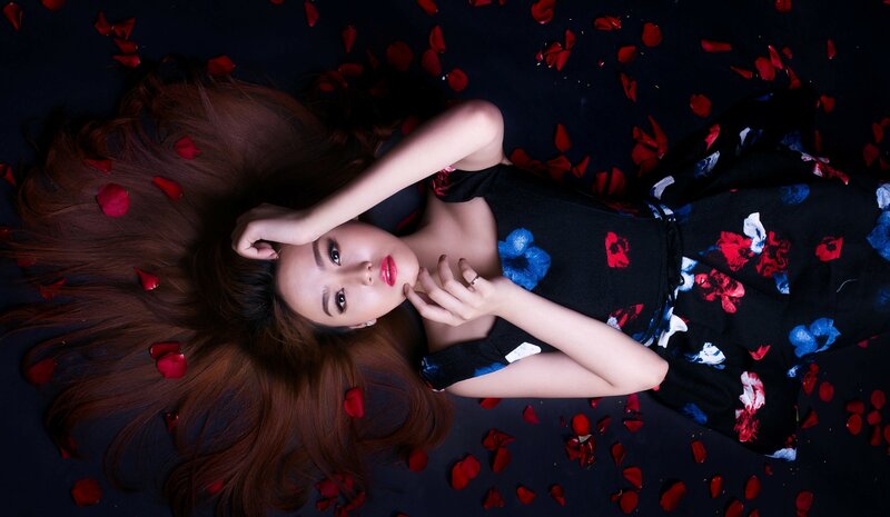 Woman Lying on Floor — Black, Dramatic, Night, Photograph
