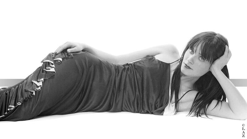 Woman Lying on Floor — Black, Neutral