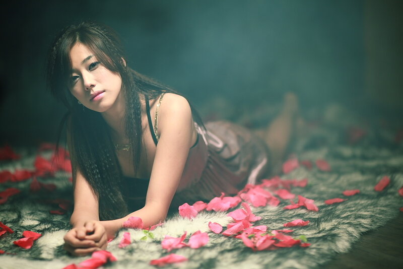 Woman Lying on Floor — Pink