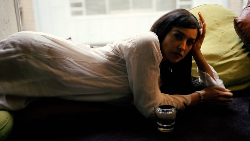 Woman Lying on Floor — White, Contemplative, Photograph, Pillow