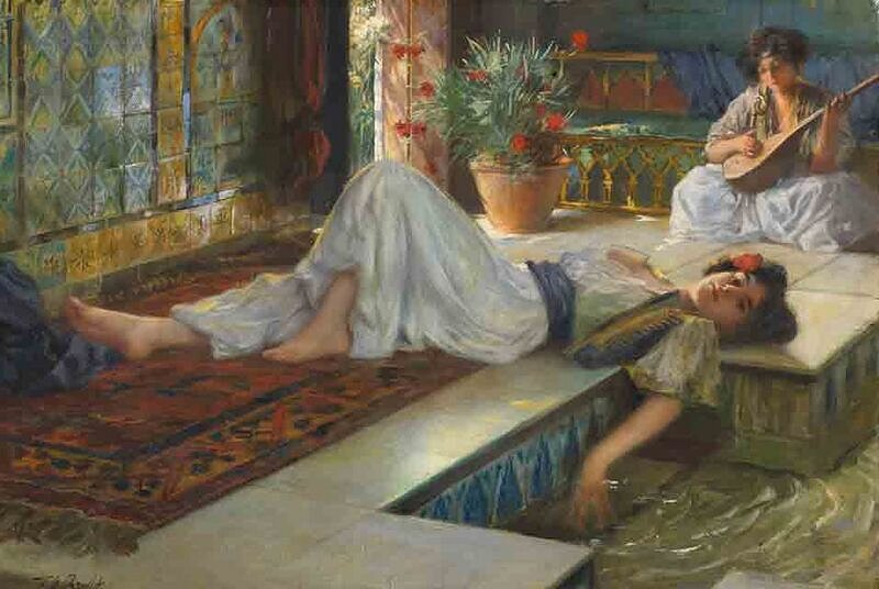 Woman Lying on Floor — White, Serene, Afternoon
