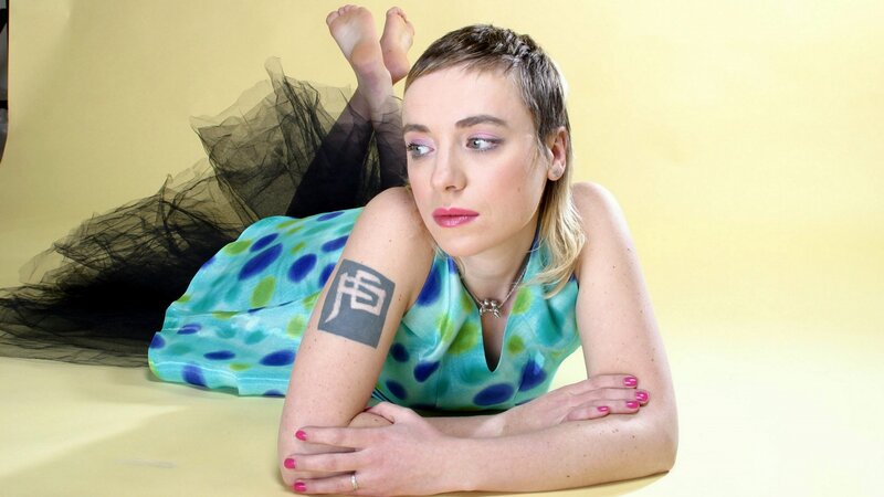 Woman Lying on Floor — Yellow, Neutral