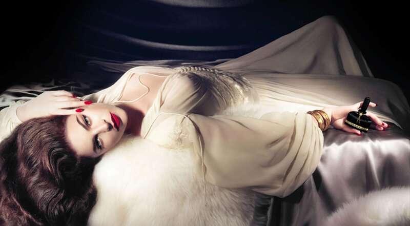 Woman Lying on Fur — White