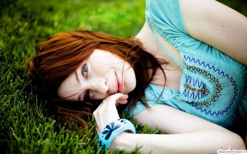 Woman Lying on Grass — Green, Calm, Afternoon, Photograph, Top