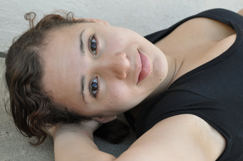 Woman Lying on Ground — Black, Calm, Afternoon, Photograph