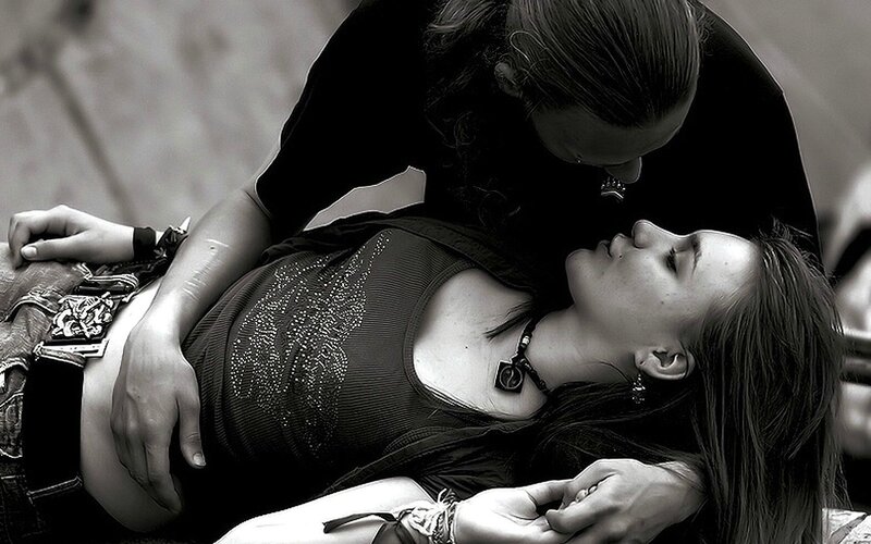 Woman Lying on Ground — Black, Dramatic, Photograph, Man