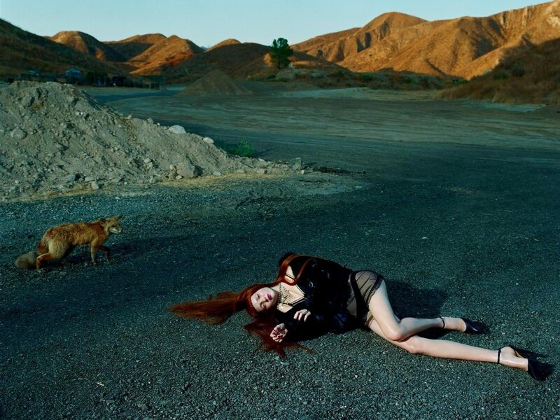 Woman Lying on Ground — Black, Dramatic
