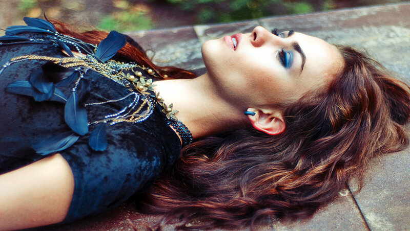 Woman Lying on Ground — Brown, Dramatic, Afternoon