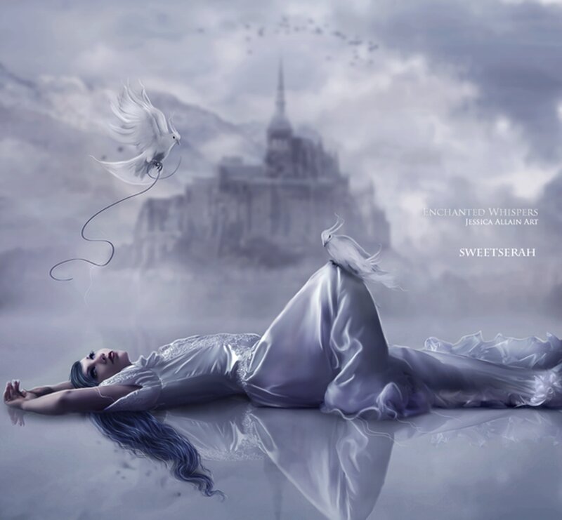 Woman Lying on Ground — Gray, Serene