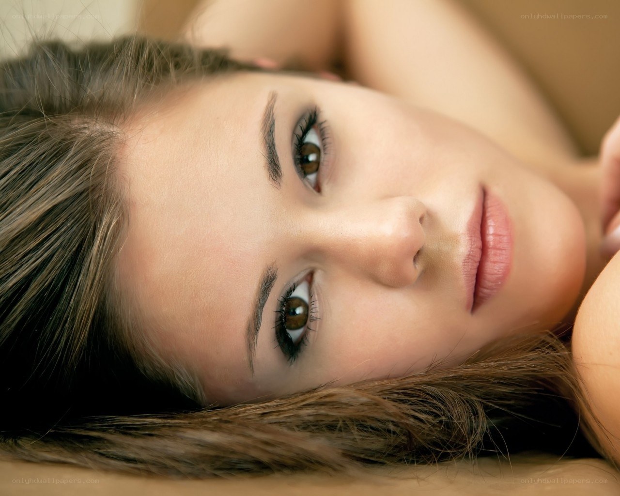 woman lying on her back