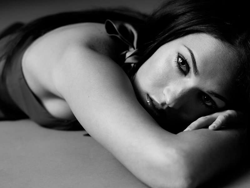 woman lying on her side