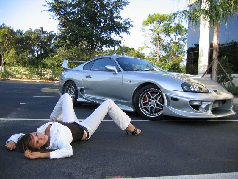 Woman Lying on Pavement — Silver