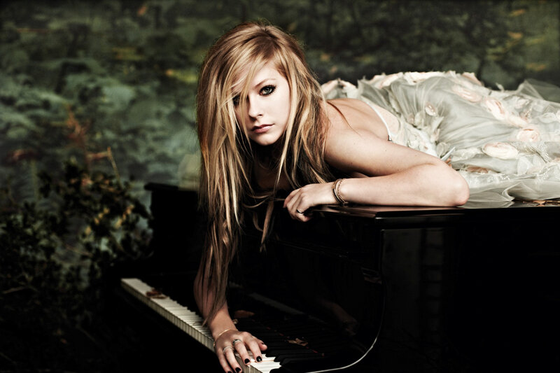 Woman Lying on Piano — Black, Dramatic, Photograph, Dress