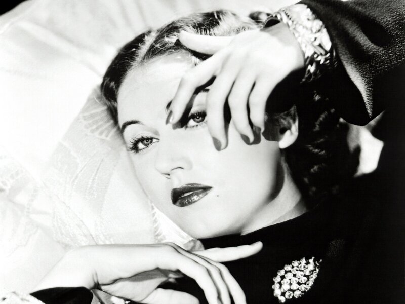 Woman Lying on Pillow — Black, Dramatic