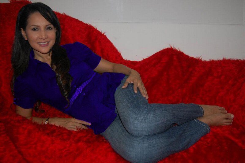 Woman Lying on Red Rug
