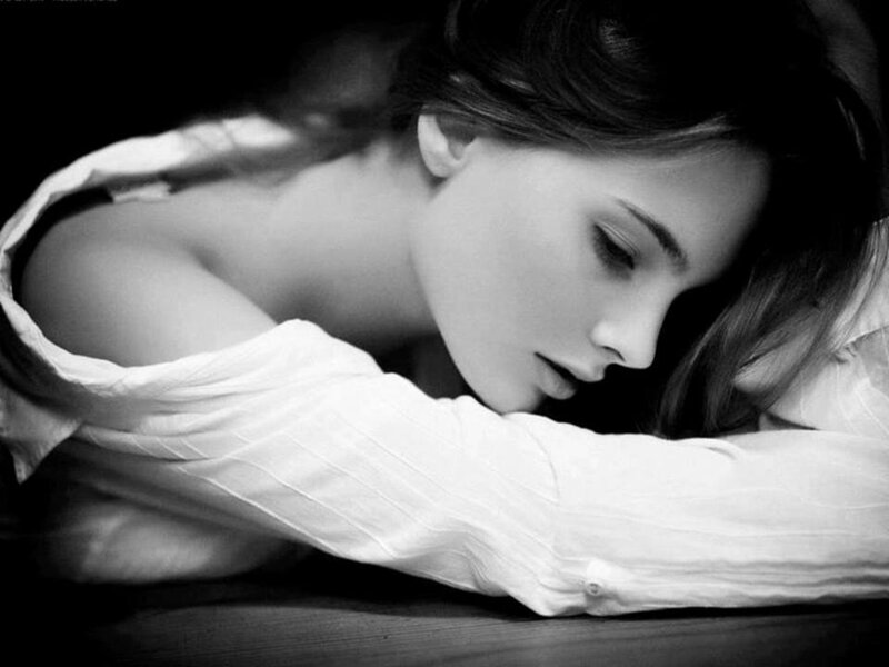 Woman Lying on Table — Black, Dramatic, Photograph