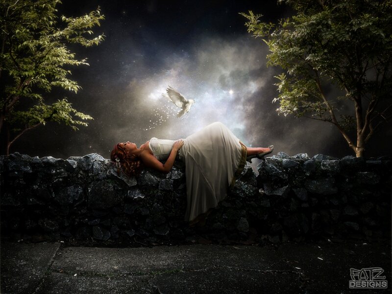 Woman Lying on Wall — Black