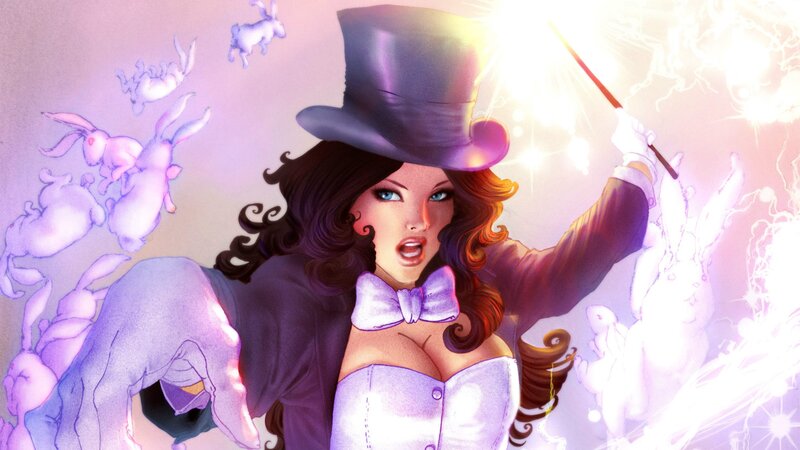 Woman Magician with Rabbits