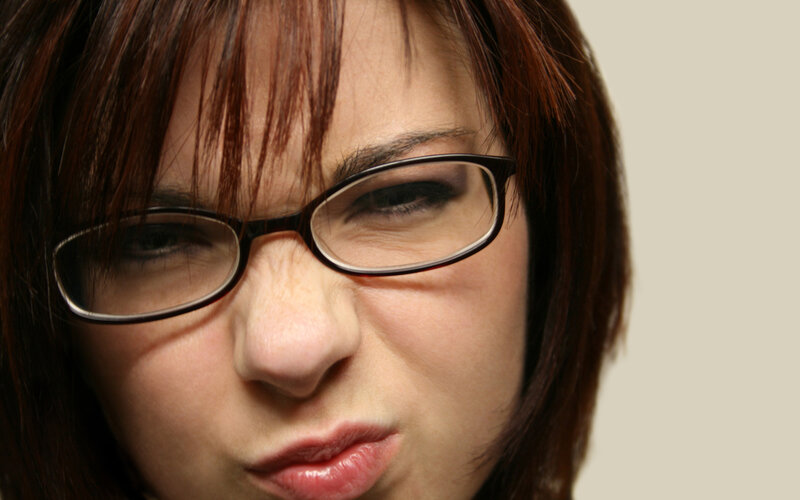 woman making a face