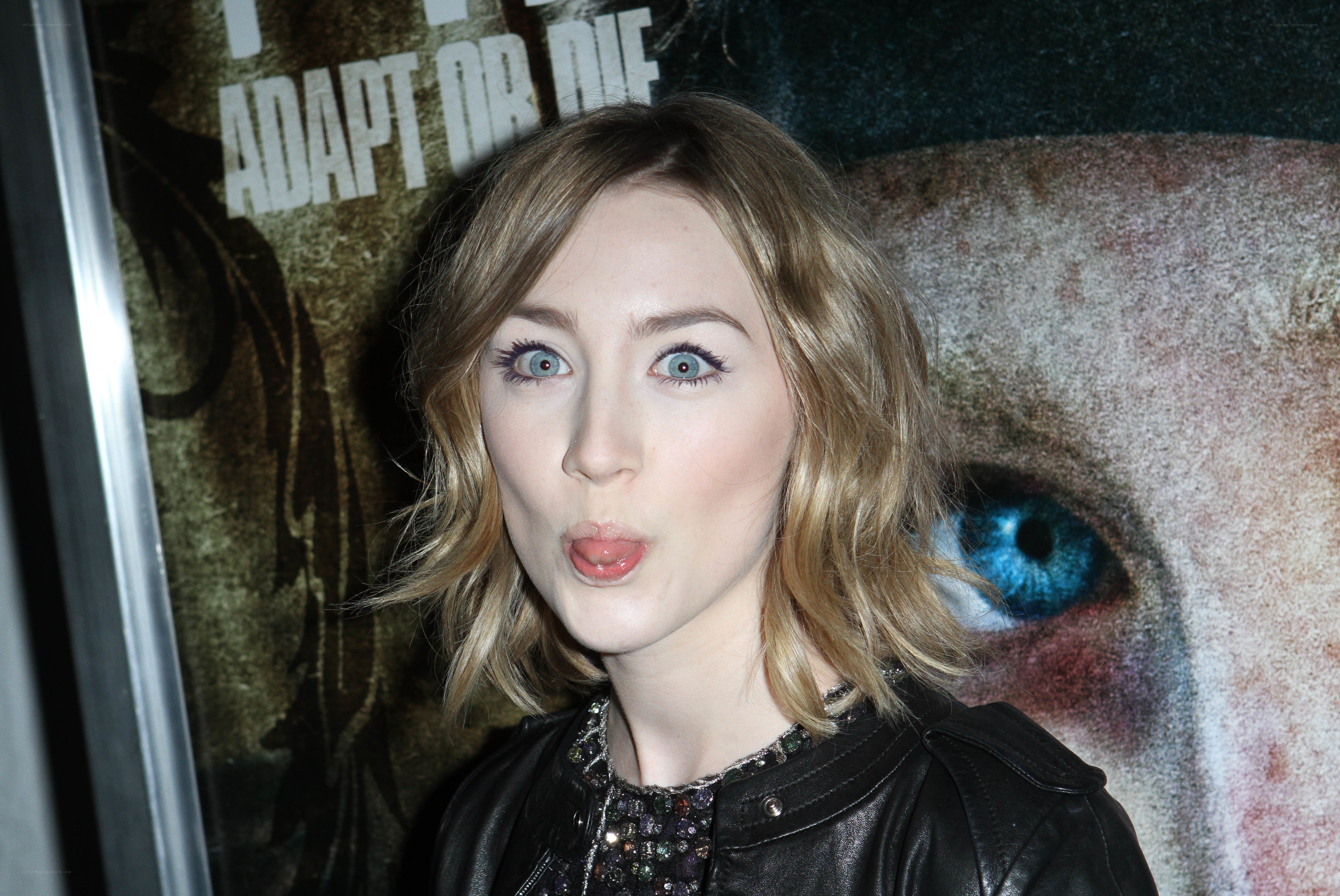 woman making a face at event