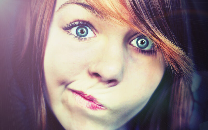 woman making a funny face