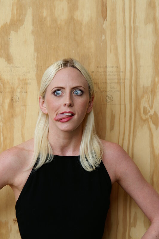 Woman making a funny face