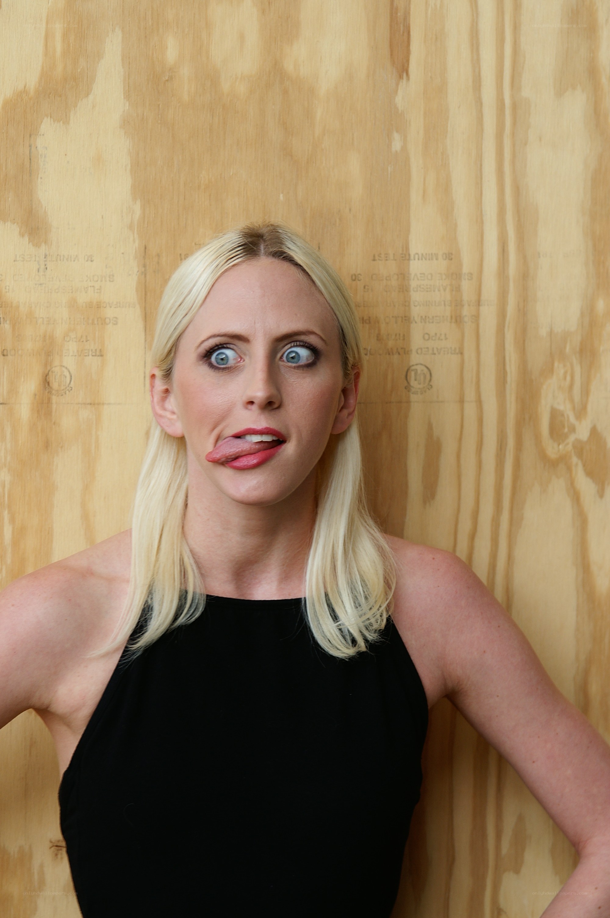 Woman making a funny face