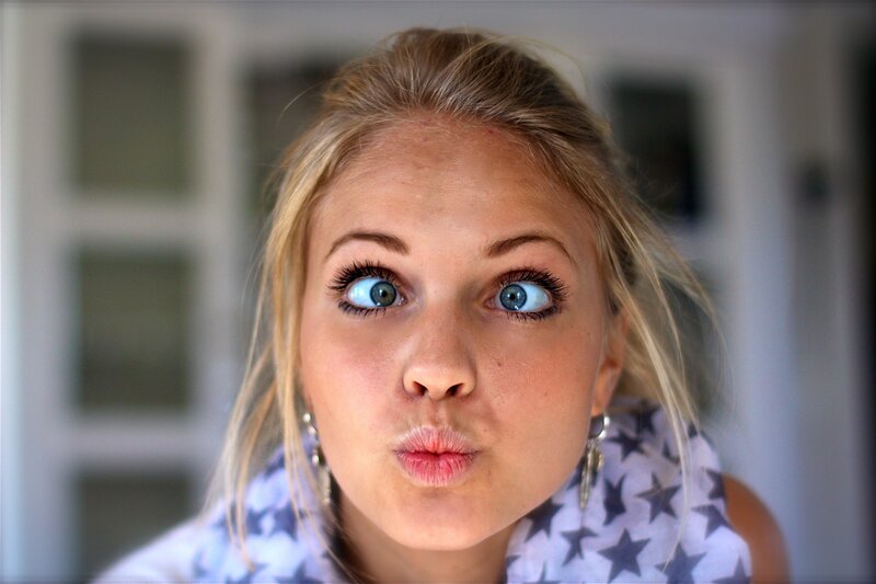 woman making a funny face