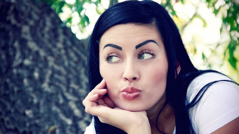 woman making a playful face