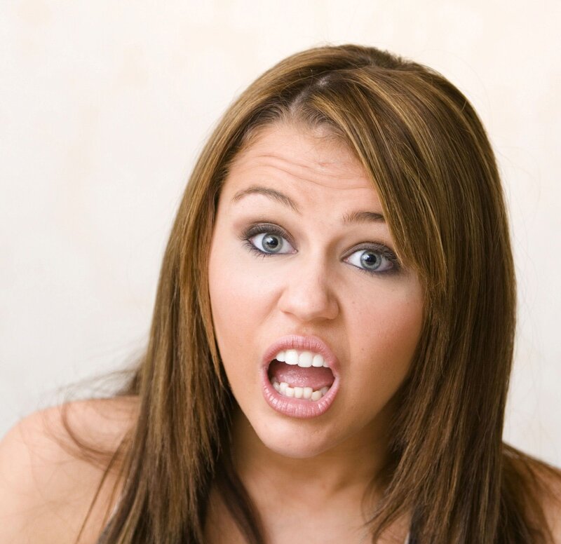 woman making angry face