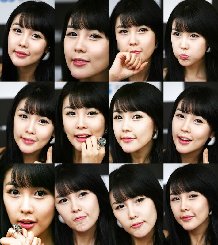 woman making facial expressions